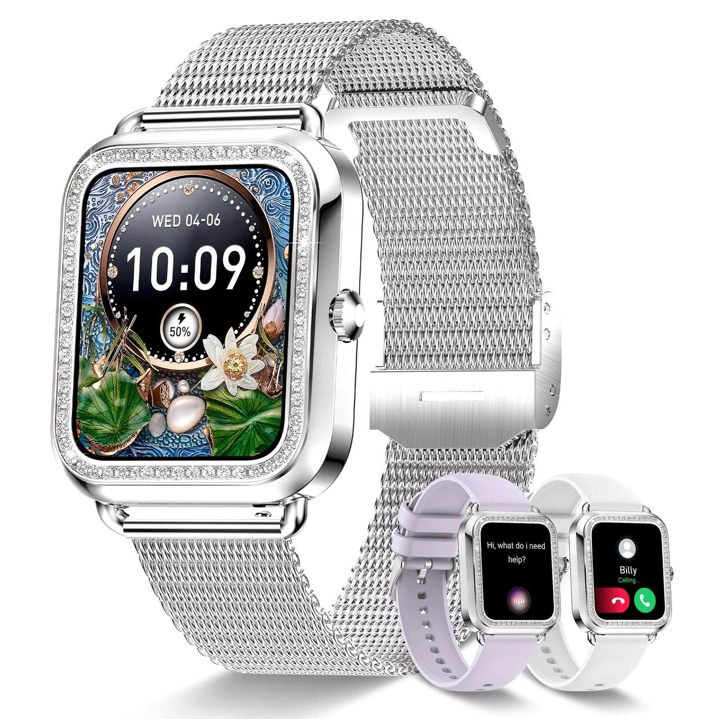 INNOFOVO Women's Smartwatch AI Voice Fitness Watch For Android iPhone