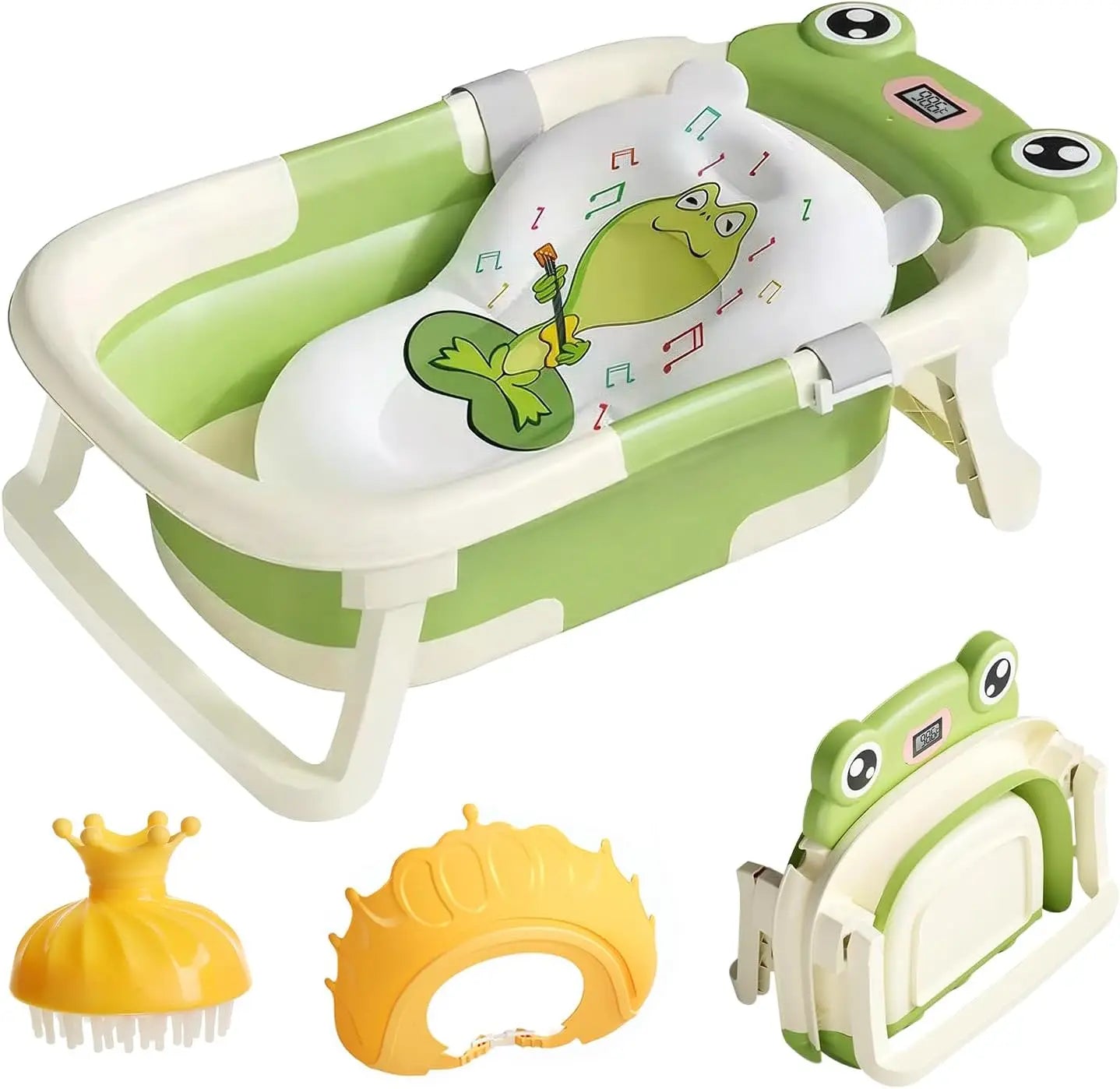 Eco Friendly Foldable Baby Bath Tub With Temperature Indicator