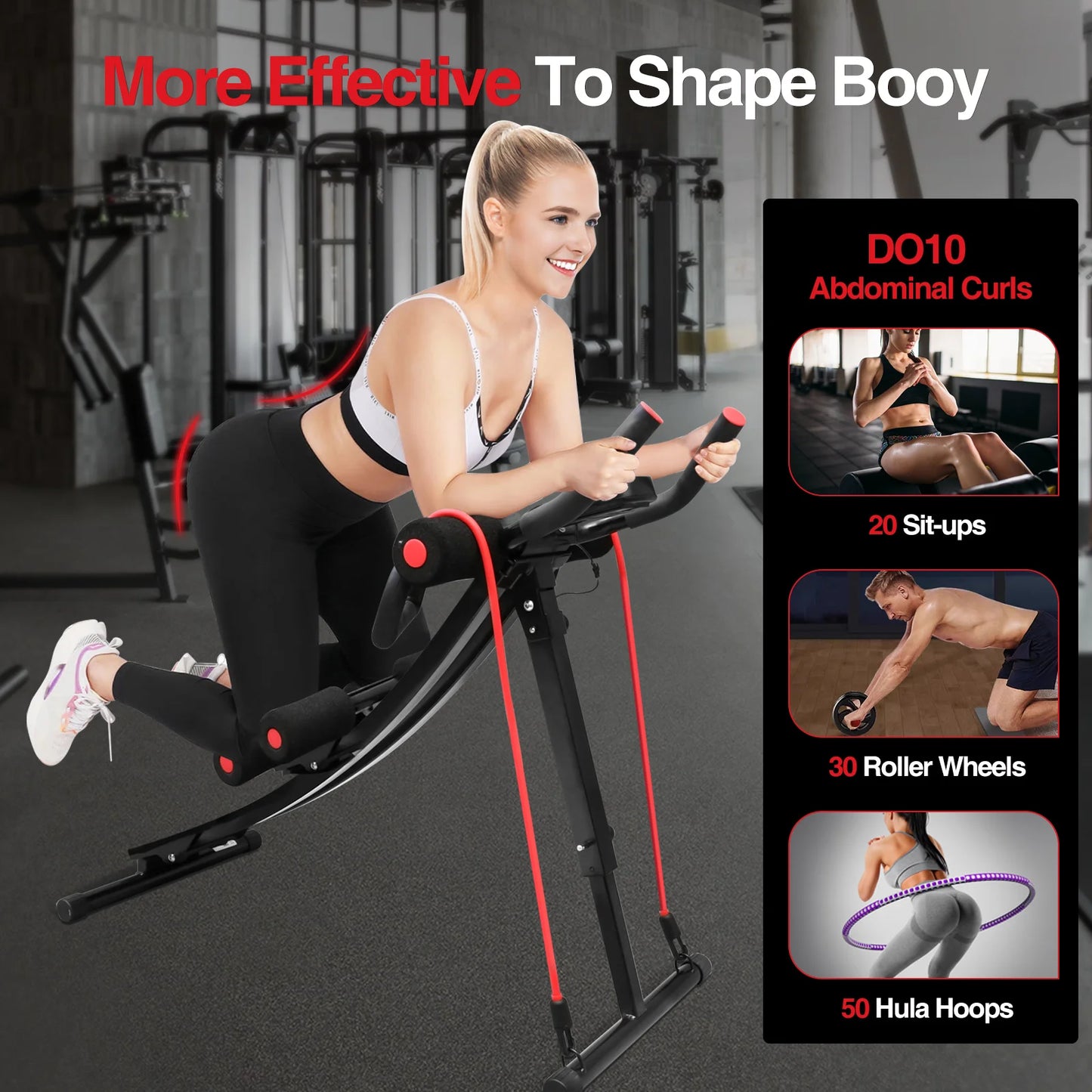 Carton GIKPAL Foldable Abdominal Machine Core Trainer Lcd Display