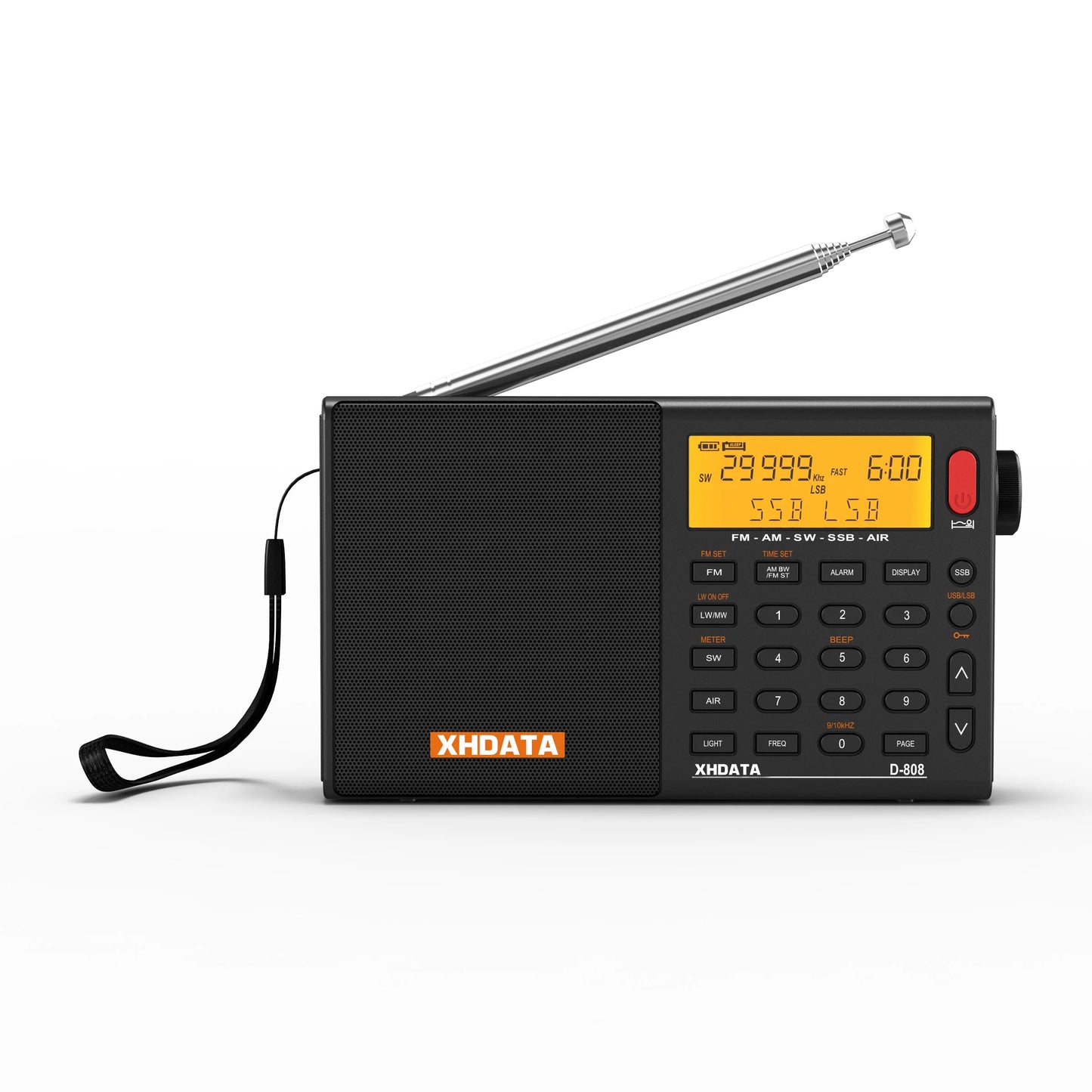 XHDATA D808 Multiband Radio AM FM SW MW RDS Portable