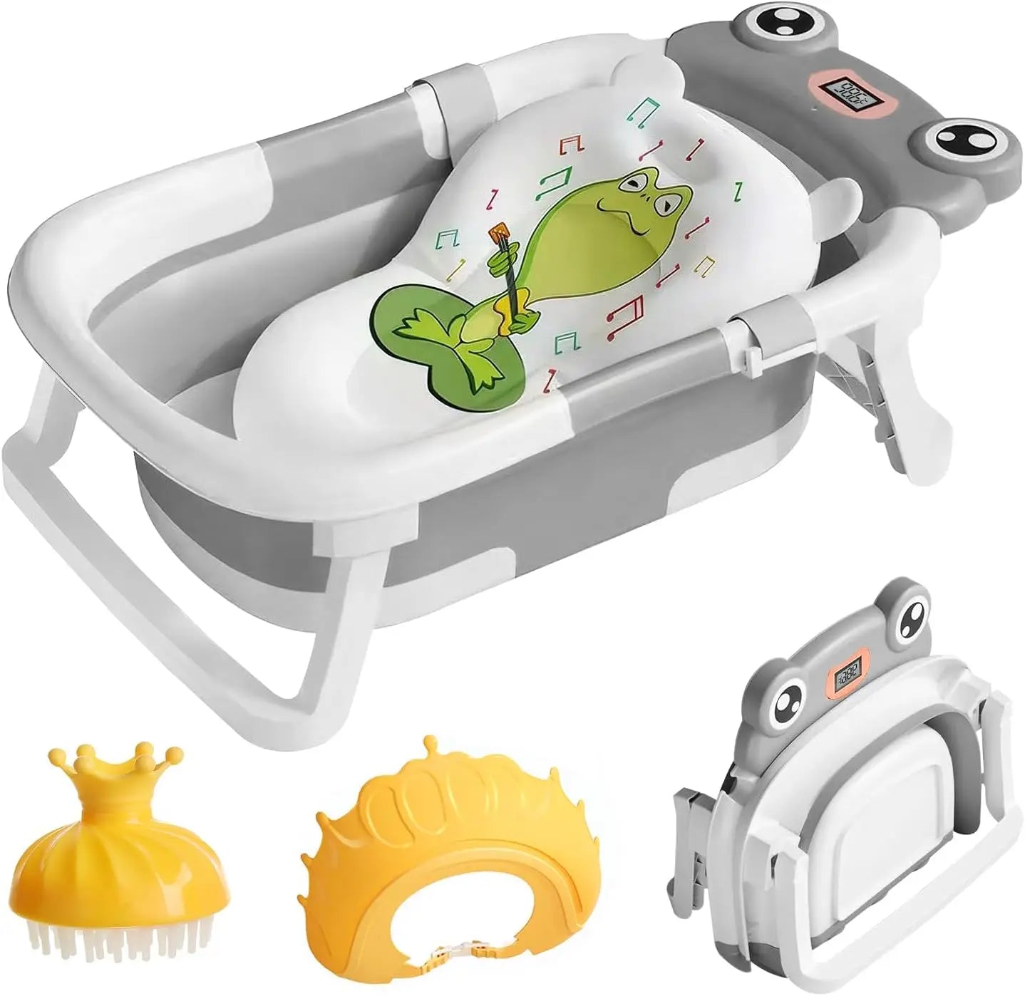 Eco Friendly Foldable Baby Bath Tub With Temperature Indicator