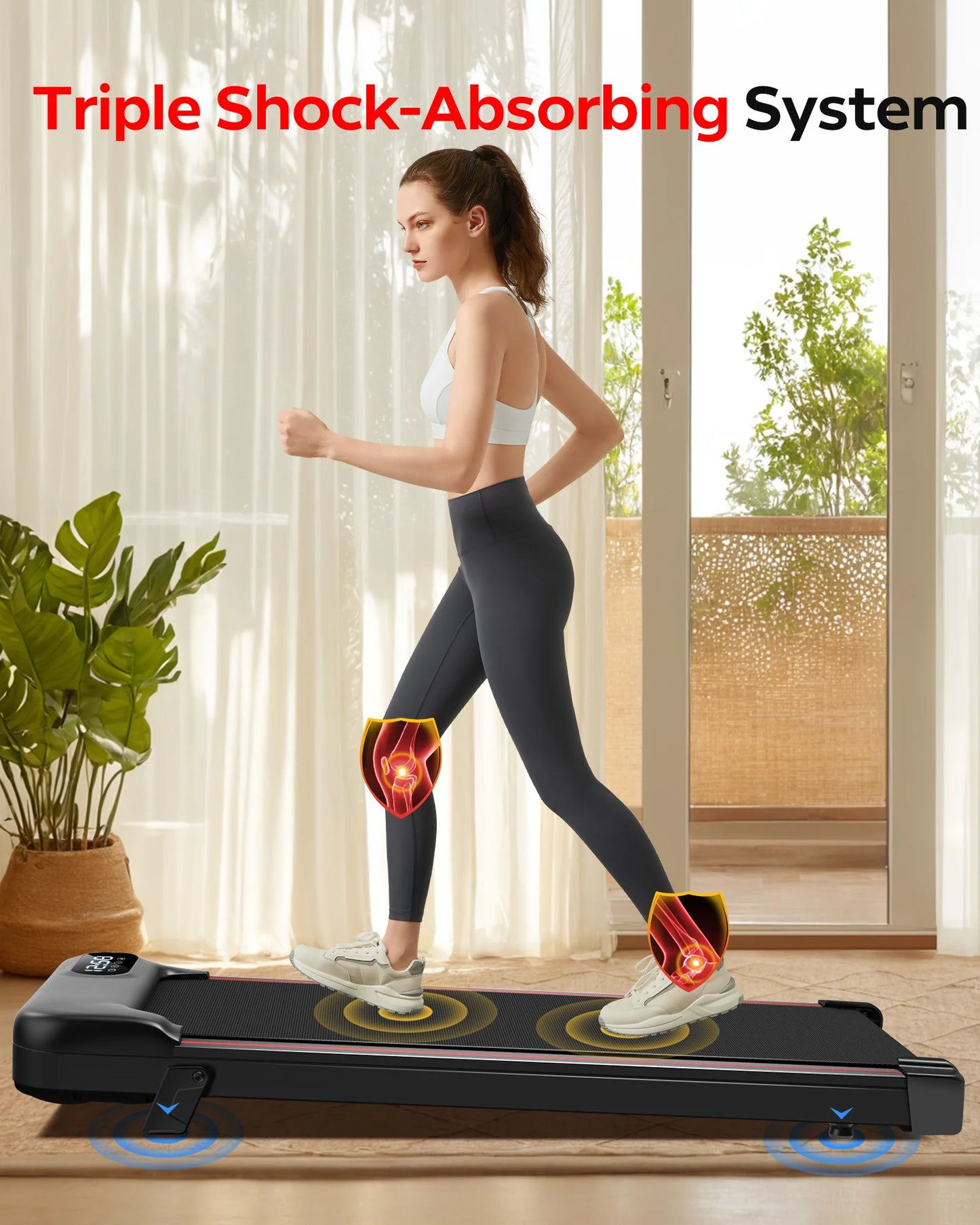Cursor Fitness 2.5 HP Incline Under-Desk Treadmill With App