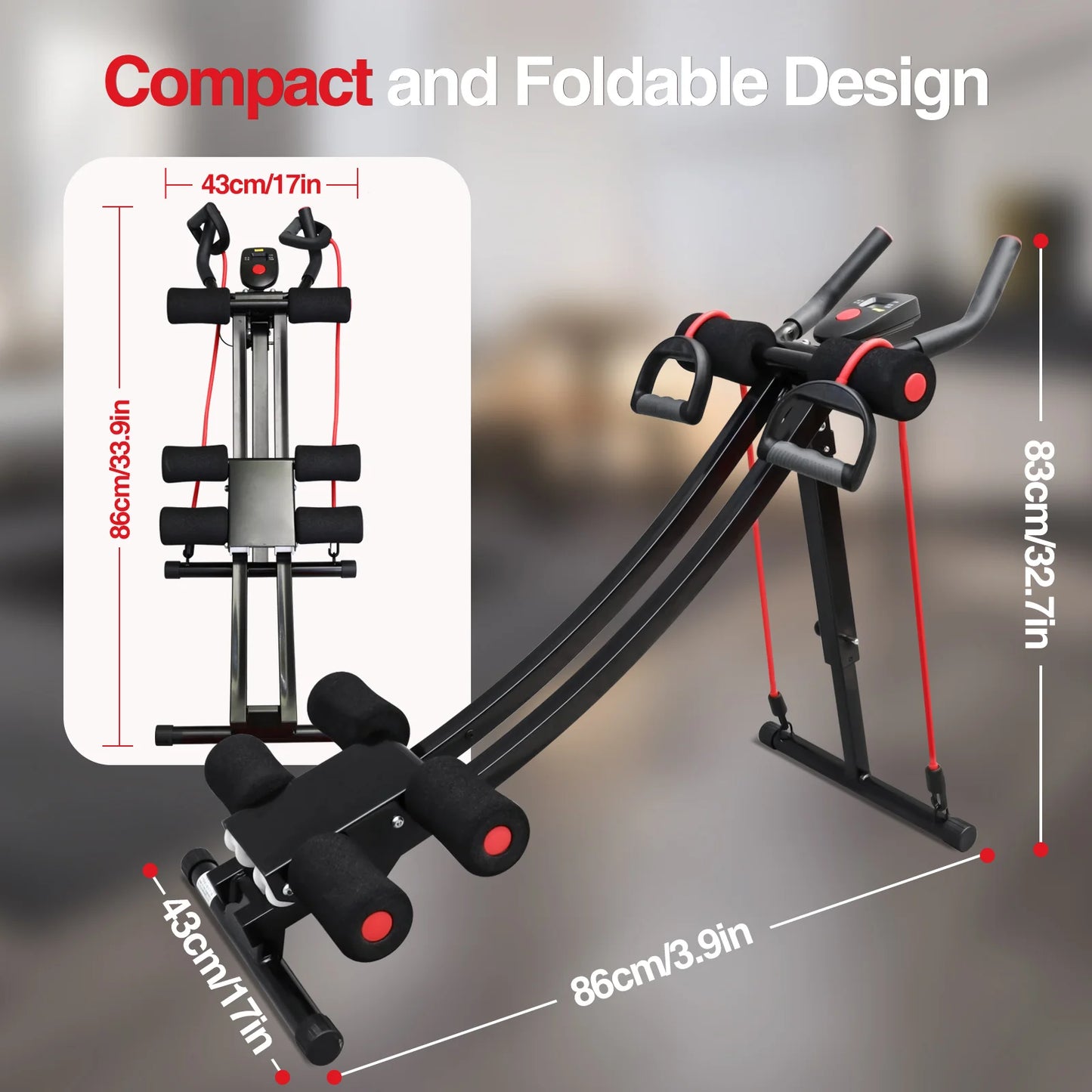 Carton GIKPAL Foldable Abdominal Machine Core Trainer Lcd Display