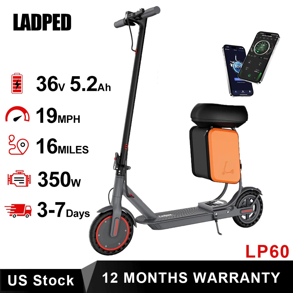 Ladped LP60 Electric Scooter Folding 16 Miles Max Range