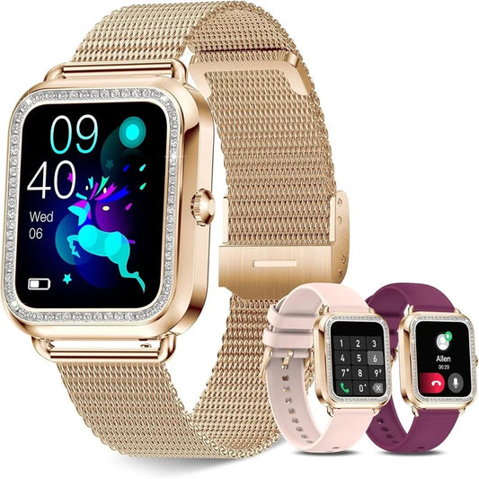 INNOFOVO Women's Smartwatch AI Voice Fitness Watch For Android iPhone