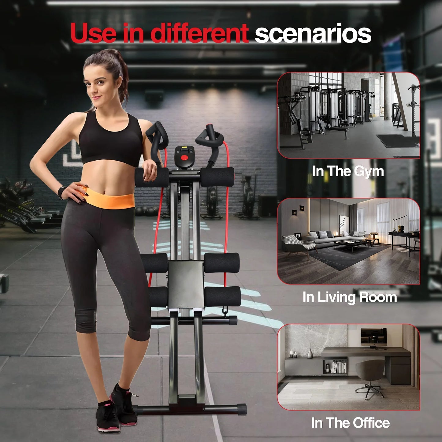 Carton GIKPAL Foldable Abdominal Machine Core Trainer Lcd Display